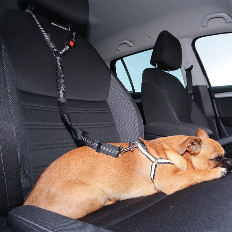 Dog Vehicle Seat Belt Rope Elastic Cushioned Towing Leash, Width: 2.5cm(Black)