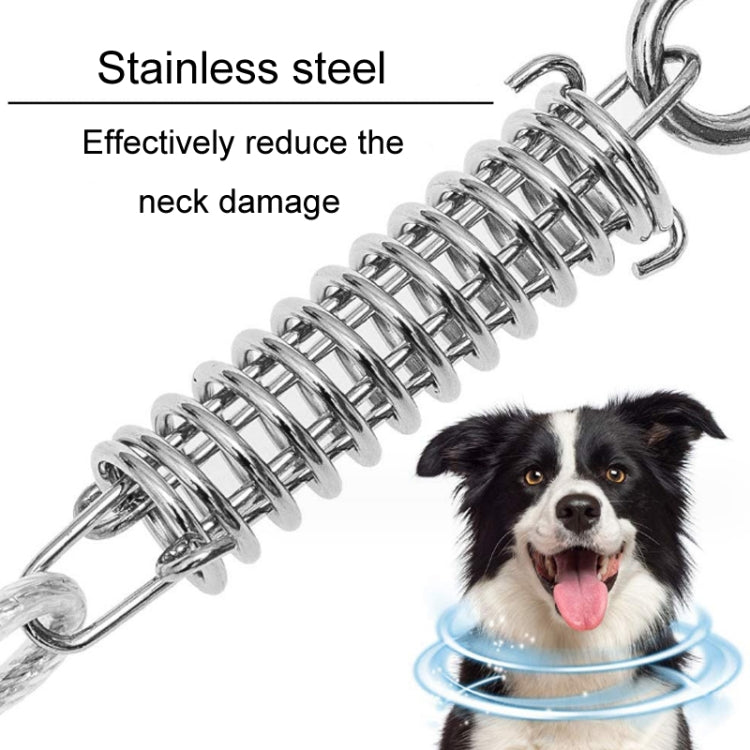 2.4 x 8cm Pet Leash Shock Absorbing Spring Chrome Plated Chain Spring Accessories