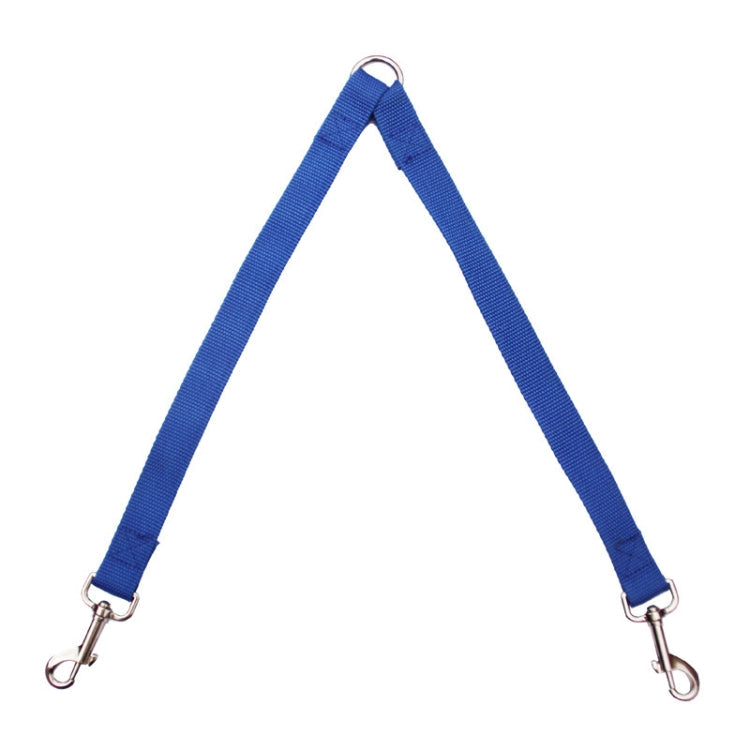 Medium Pet Dual-Headed Tow Leash One Tow Two Hook And Loop Fastener(Blue)