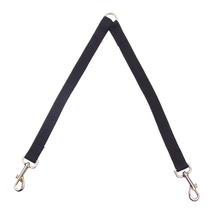 Medium Pet Dual-Headed Tow Leash One Tow Two Hook And Loop Fastener(Black)