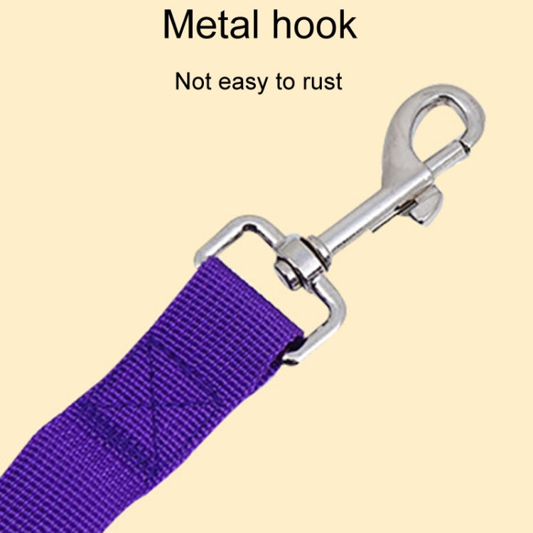 Small Pet Dual-Headed Tow Leash One Tow Two Hook And Loop Fastener(Blue)
