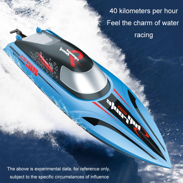 812 High-Speed RC Boat Large Horsepower Speedboat Long Endurance Waterproof Boys Water Toy Single Battery(Blue)
