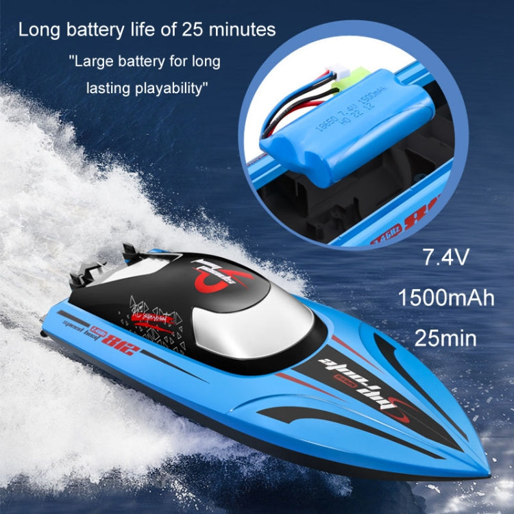 812 High-Speed RC Boat Large Horsepower Speedboat Long Endurance Waterproof Boys Water Toy Single Battery(Blue)