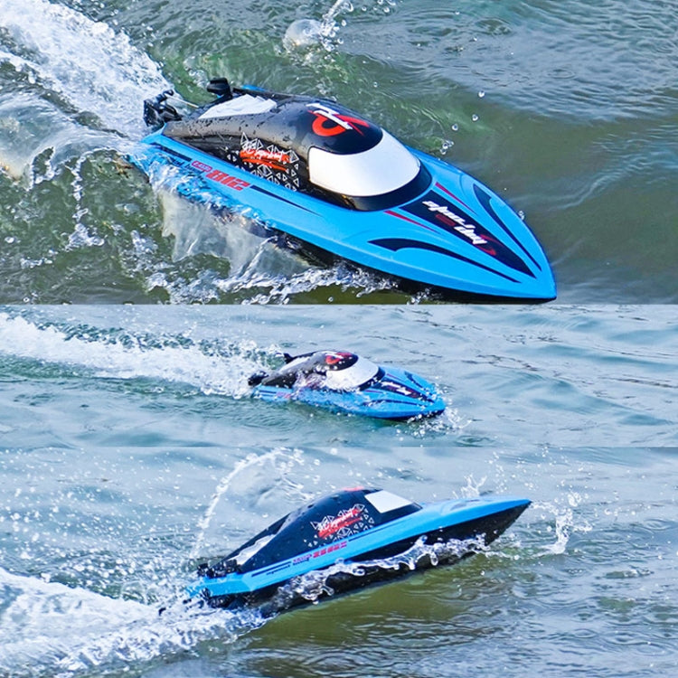 812 High-Speed RC Boat Large Horsepower Speedboat Long Endurance Waterproof Boys Water Toy Single Battery(Blue)