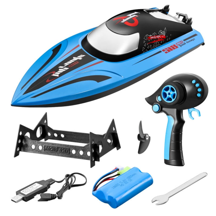 812 High-Speed RC Boat Large Horsepower Speedboat Long Endurance Waterproof Boys Water Toy Single Battery(Orange)