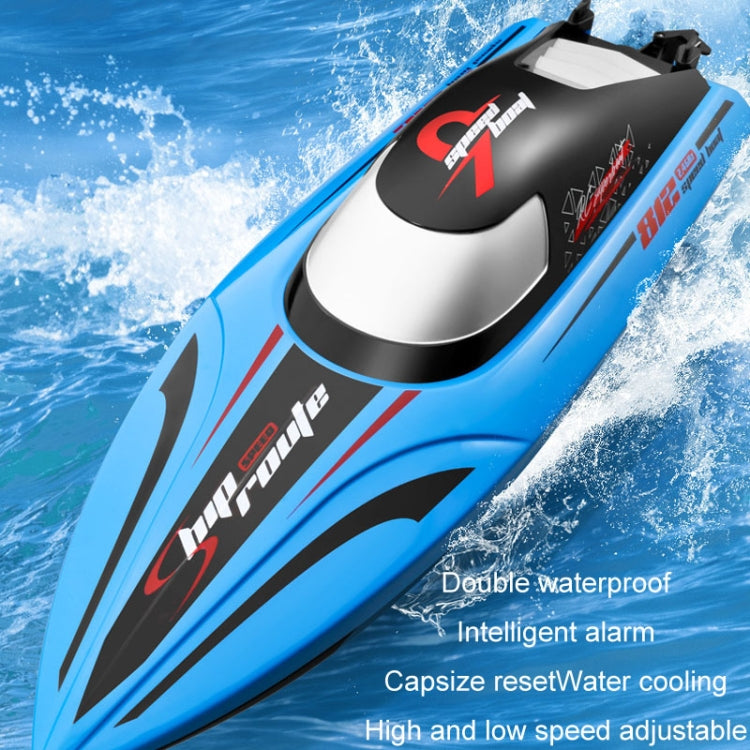 812 High-Speed RC Boat Large Horsepower Speedboat Long Endurance Waterproof Boys Water Toy Single Battery(Blue)
