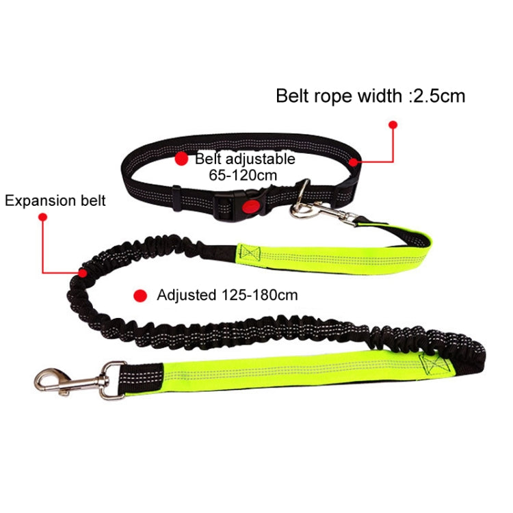 Pet Running Exercise Towing Leash Multifunctional Dog Walking Leashes(Black+Red)