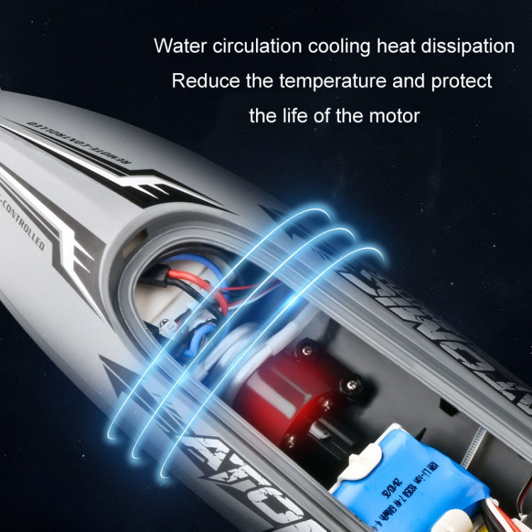 EB02 2.4G Wireless RC Boat Circulating Water-Cooled High-Speed Speedboat Racing Boat Model Toy(Green)