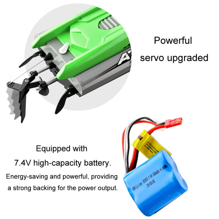 EB02 2.4G Wireless RC Boat Circulating Water-Cooled High-Speed Speedboat Racing Boat Model Toy(Green)