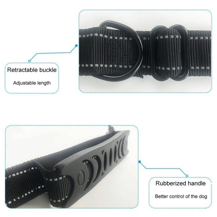 2.5 x 150cm Pet Vehicle Safety Leash Multifunctional Towing Belt Dog Leash(Black)