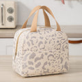 Ink Pattern Insulated Lunch Bag Lunch Box Bag Outdoor Travel Ice Pack Picnic Bag(Beige)