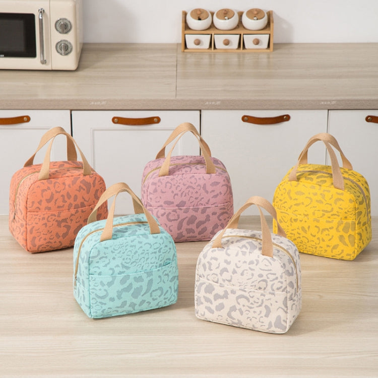 Ink Pattern Insulated Lunch Bag Lunch Box Bag Outdoor Travel Ice Pack Picnic Bag(Beige)