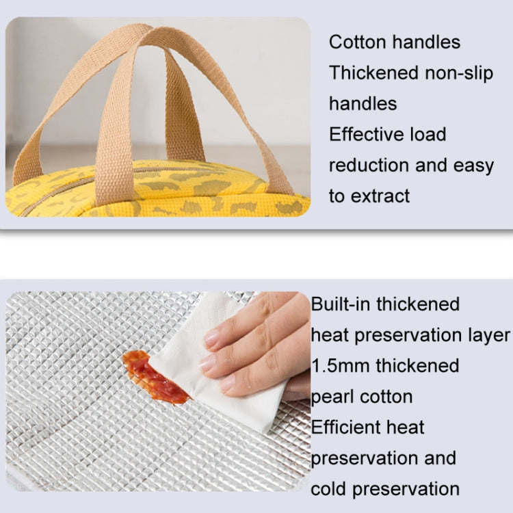 Ink Pattern Insulated Lunch Bag Lunch Box Bag Outdoor Travel Ice Pack Picnic Bag(Blue)
