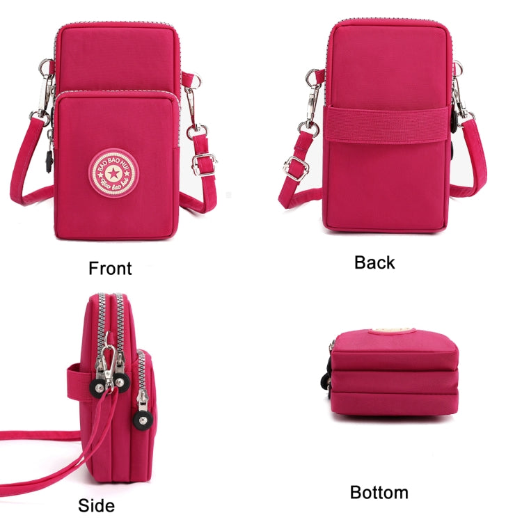 Crossbody Mobile Phone Bag Vertical Coin Purse with Armband for Women(Black)