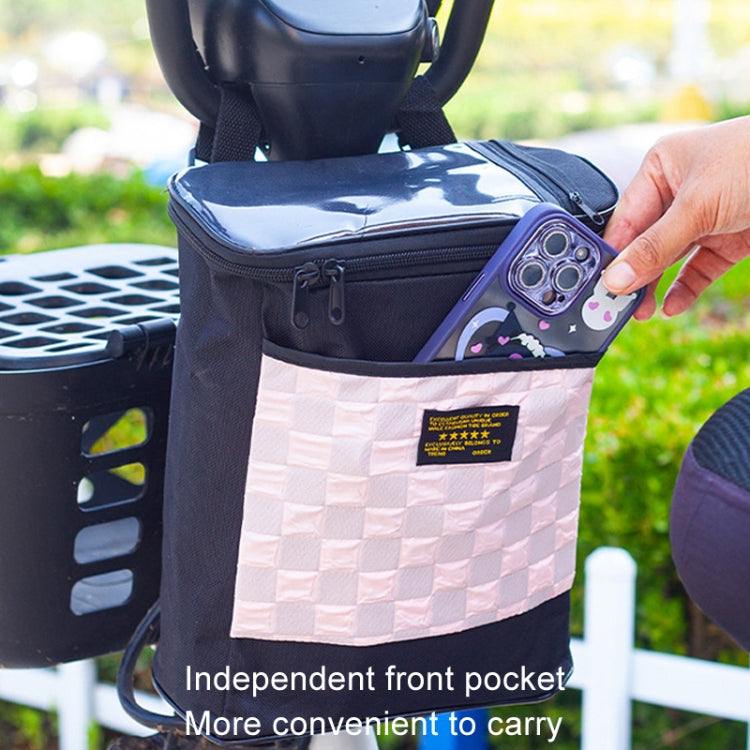 Electric Bike Riding Hanging Bag Large Capacity Waterproof Bicycle Front Hanging Bag(Blue)