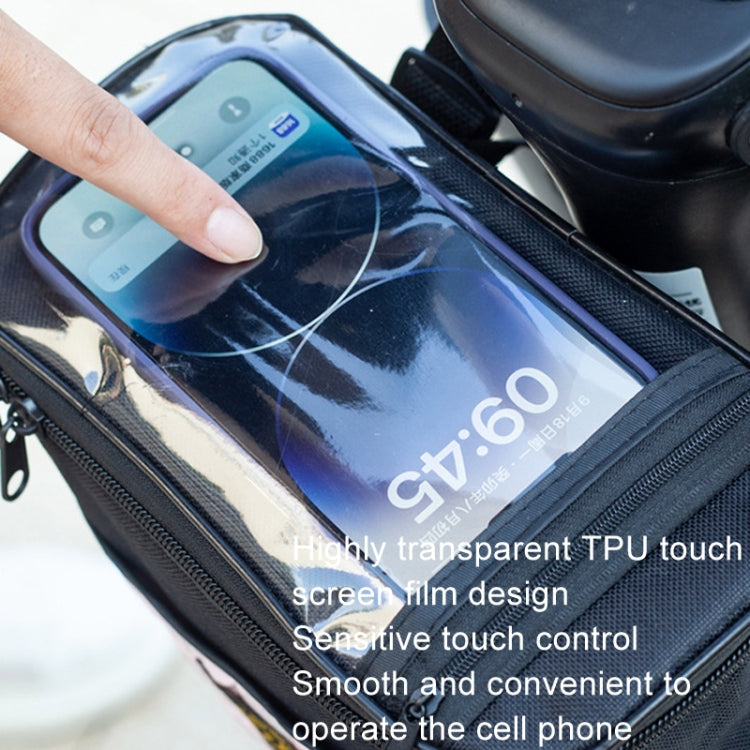 Electric Bike Riding Hanging Bag Large Capacity Waterproof Bicycle Front Hanging Bag(Blue)