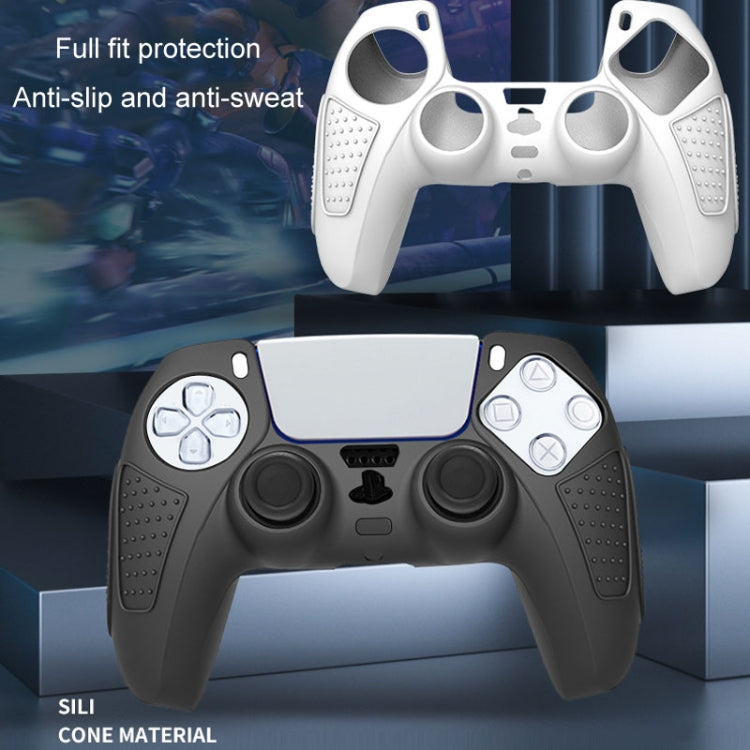 For PS5 Gamepad Silicone Protective Case Anti-Skid Soft Silicone Cover, Color: Black