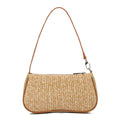 Women Woven Bag Single Shoulder Armpit Hundreds of Straw Bag(Khaki)
