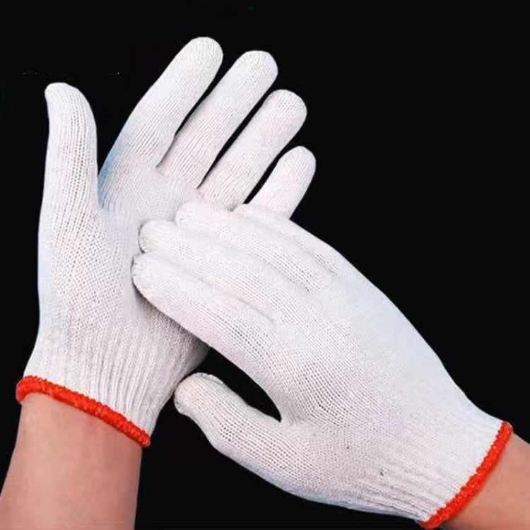 600G 12pairs Labor Protection Wear-Resistant Cotton Gloves Thickened Construction Site Work Gloves