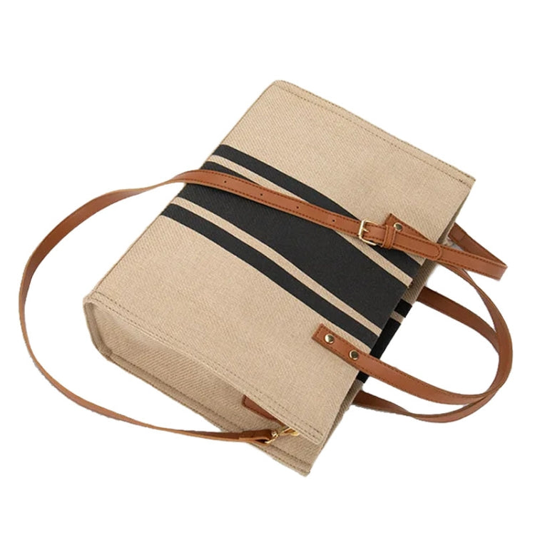 Women Handbag Briefcase Large Capacity Canvas Crossbody Bag, Color: Navy