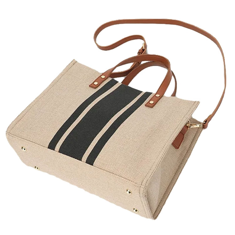 Women Handbag Briefcase Large Capacity Canvas Crossbody Bag, Color: Zipper Model Navy