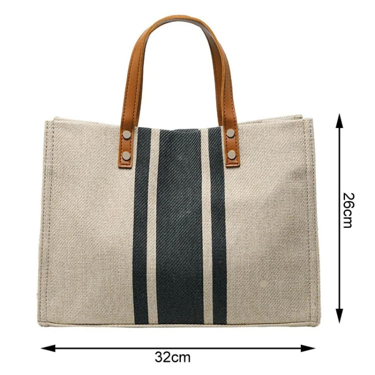 Women Handbag Briefcase Large Capacity Canvas Crossbody Bag, Color: Navy