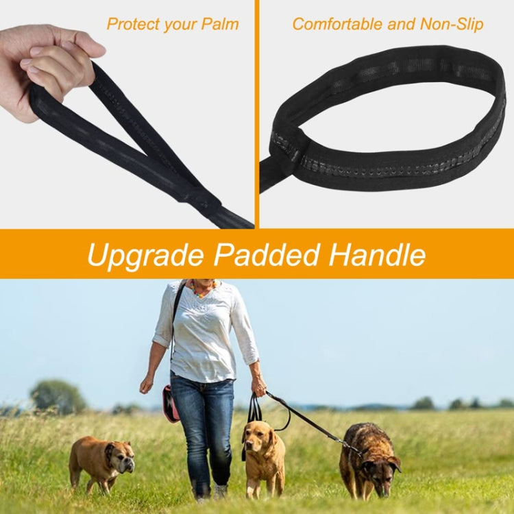 2.5cm x 20m Pet Tracking Dog Collar Leash Dog Training Lengthened Traction Leash(Black)