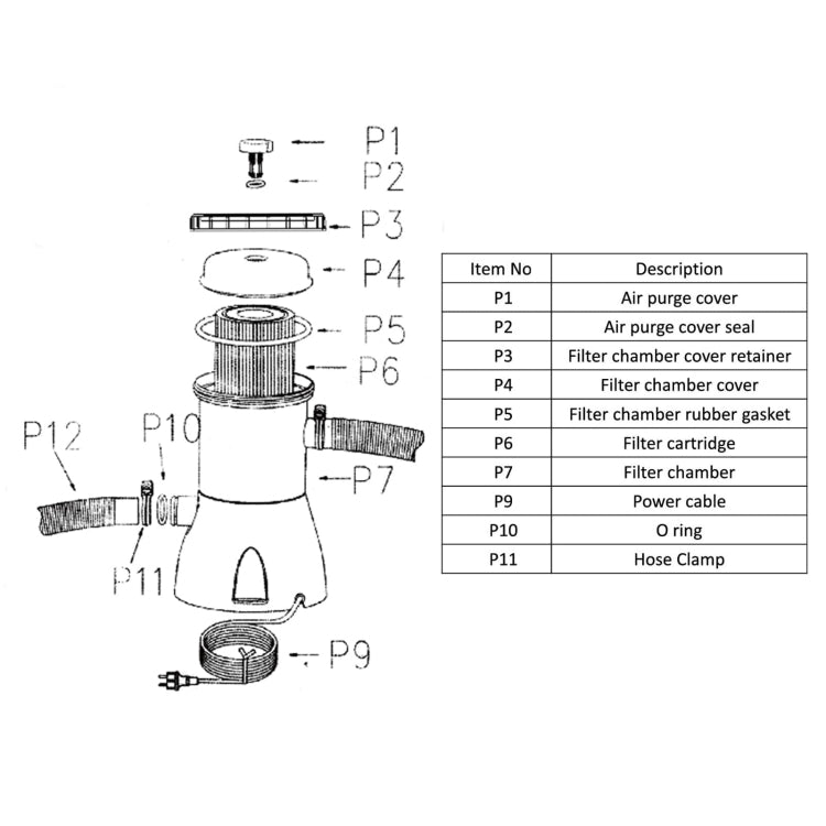 JY-051 110V-240V 330 Gallon Swimming Pool Filter Pump Pool Circulating Cleaner, Spec: UK Plug