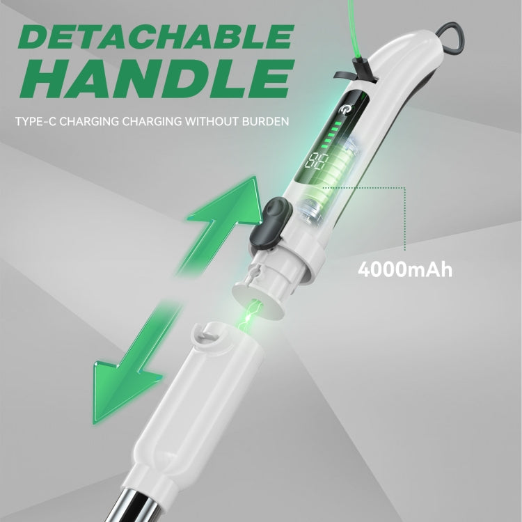 Multifunctional Long and Short Dual Purpose Electric Cleaning Brush Kitchen Bathroom Window Floor Brush(Black)