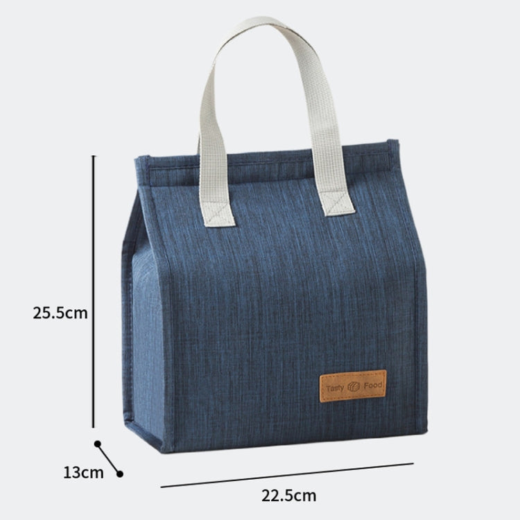 Vertical Tote Cationic Bento Warm Bag Lunch Box Bag(Navy)
