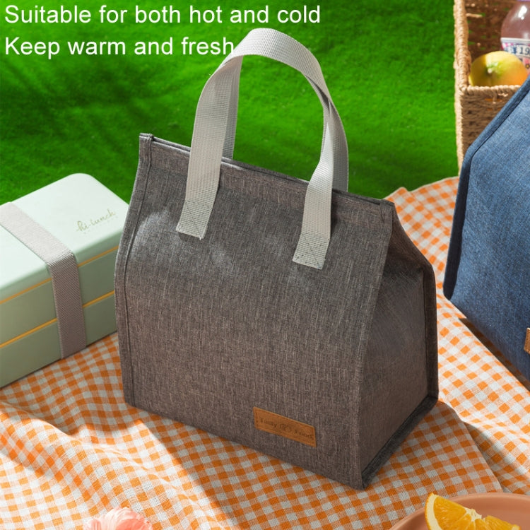 Vertical Tote Cationic Bento Warm Bag Lunch Box Bag(Black)