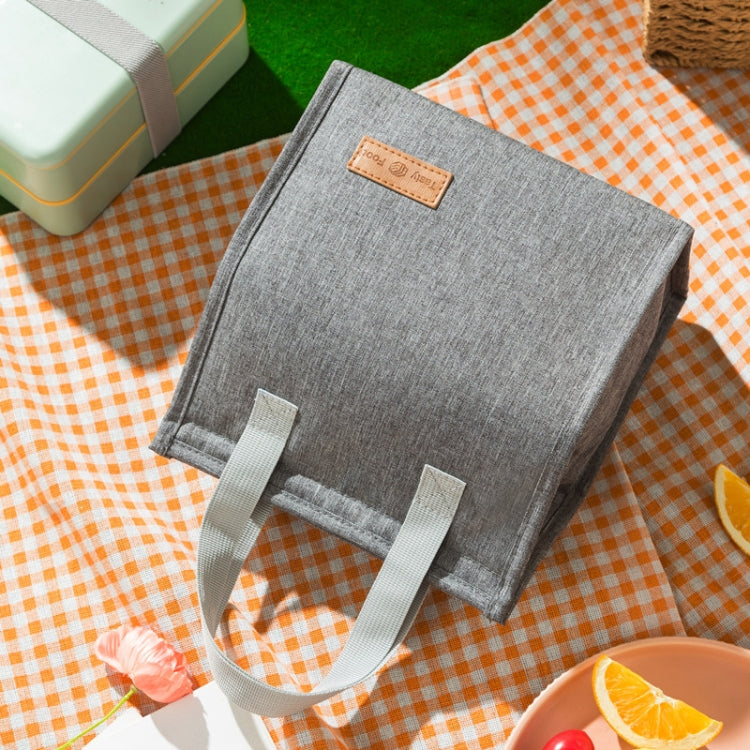 Vertical Tote Cationic Bento Warm Bag Lunch Box Bag(Black)