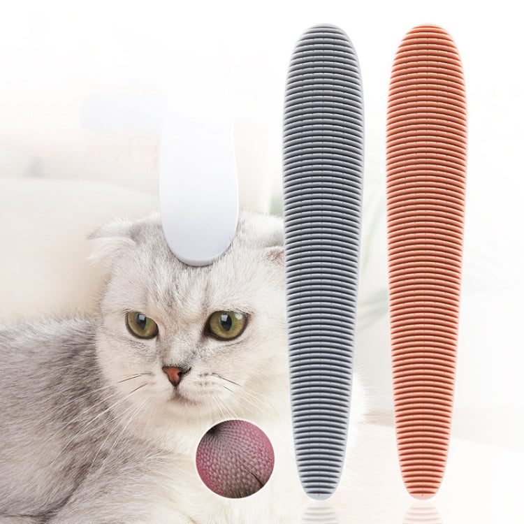 3pcs Cat Tongue Texture Grooming Brush Pet Massage Comb(Grey)