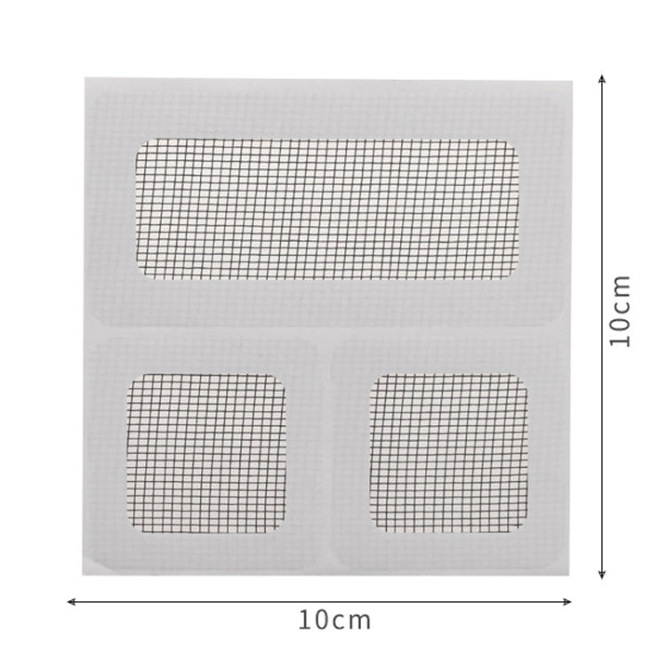 10pcs Household Floor Drain Stickers Anti-Mosquito Stickers For Screens Window Screen Hole Repair Subsidies(3 Rectangle Structure)