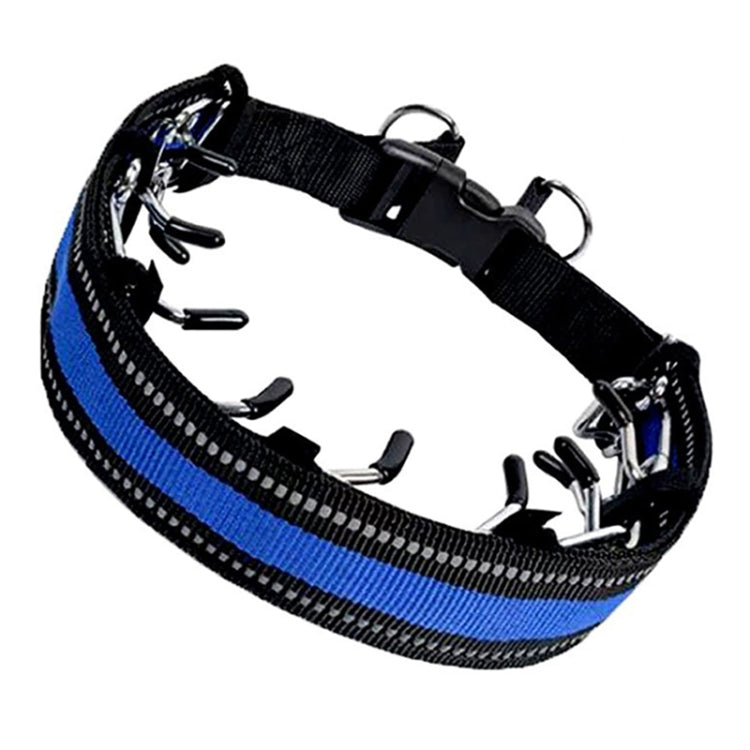 Pet Training Stimulating Chain Collar Anti-Burst Punch Dog Corral, Size: M(Blue)