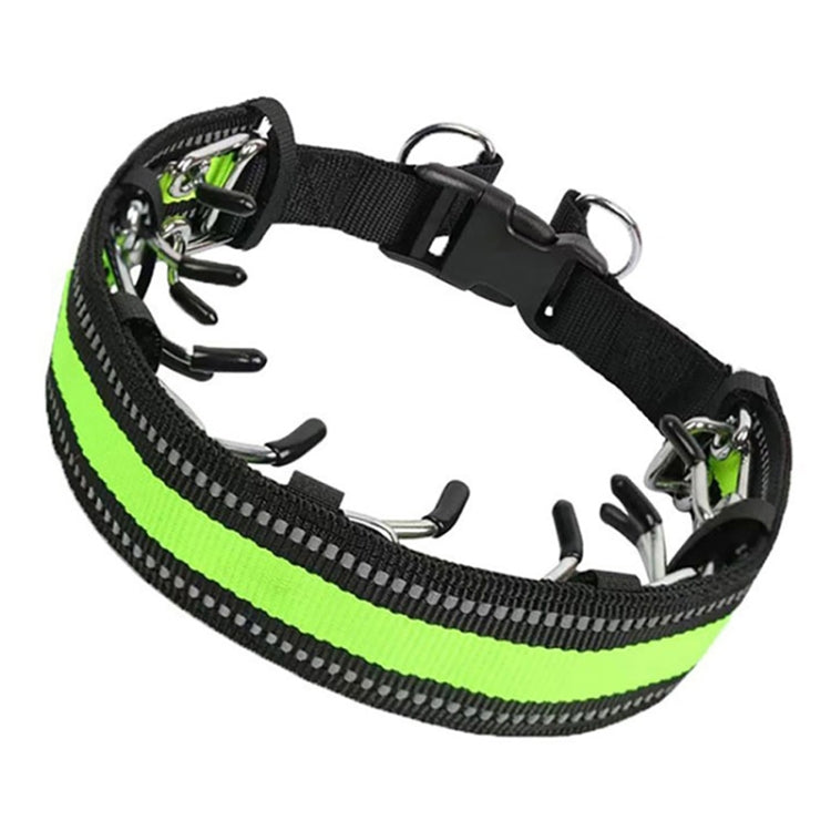 Pet Training Stimulating Chain Collar Anti-Burst Punch Dog Corral, Size: M(Grass Green)