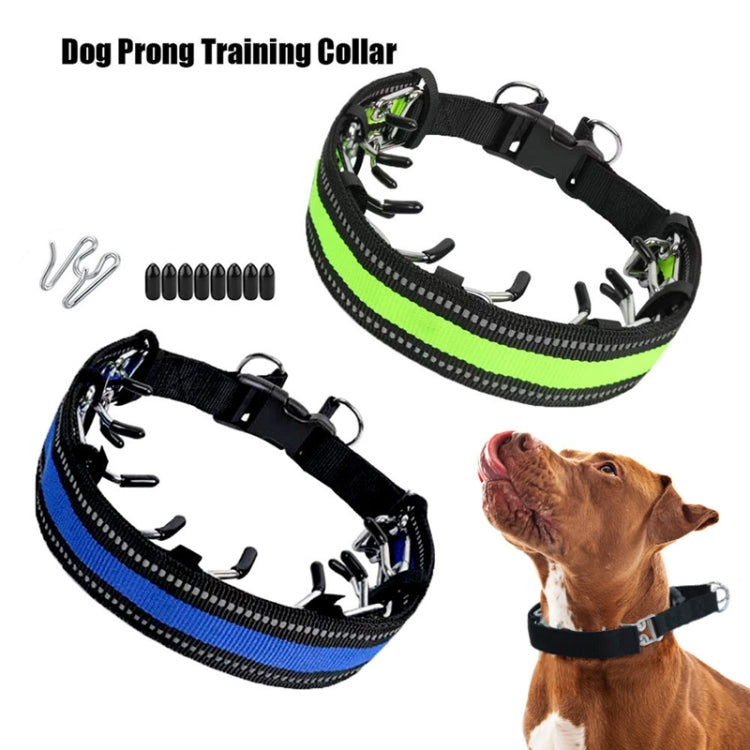 Pet Training Stimulating Chain Collar Anti-Burst Punch Dog Corral, Size: XL(Blue)