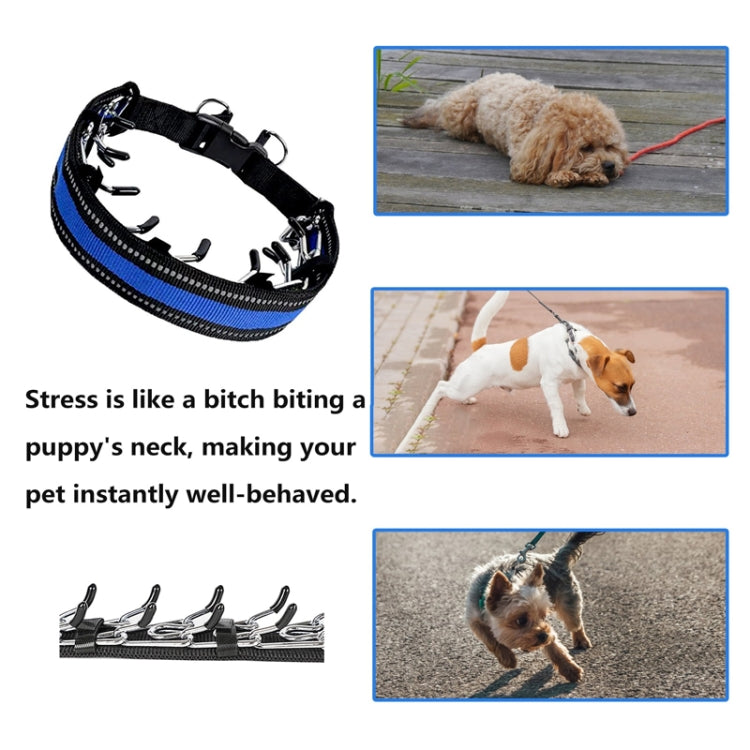 Pet Training Stimulating Chain Collar Anti-Burst Punch Dog Corral, Size: M(Grass Green)
