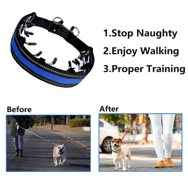 Pet Training Stimulating Chain Collar Anti-Burst Punch Dog Corral, Size: XL(Blue)