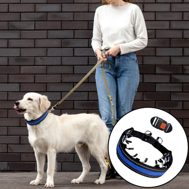 Pet Training Stimulating Chain Collar Anti-Burst Punch Dog Corral, Size: XL(Grass Green)