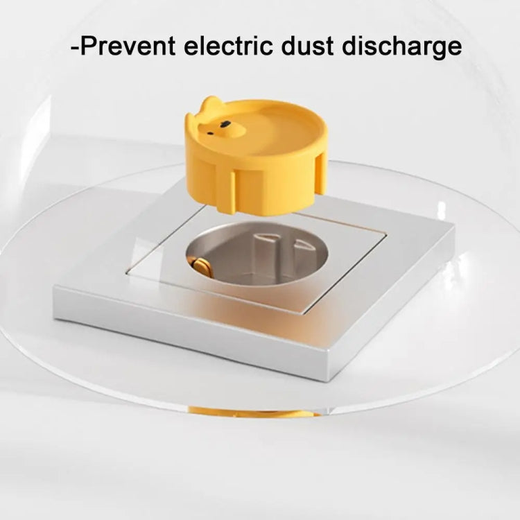 EU Plug Socket Silicone Cover Children Anti-electric Shock and Dustproof Protective Cover(Yellow)