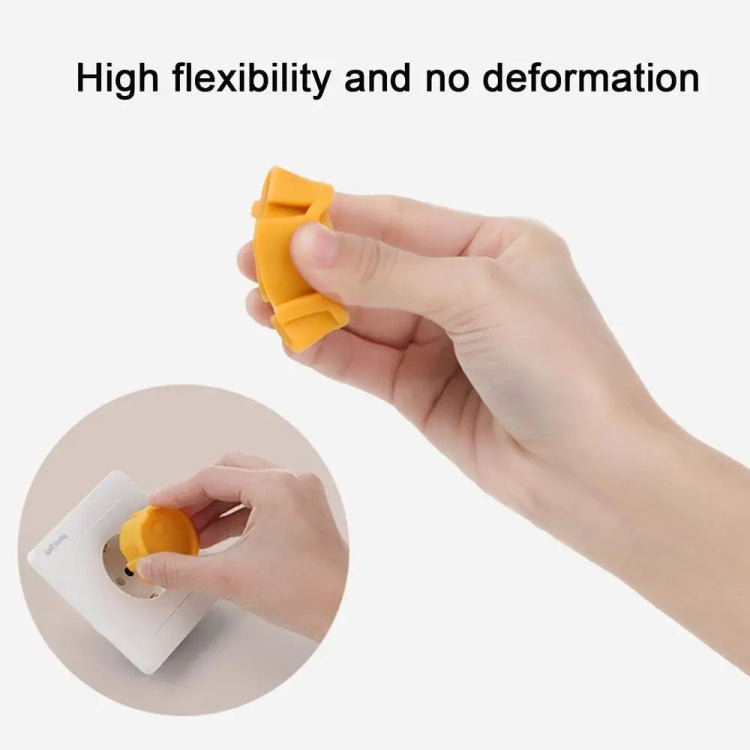EU Plug Socket Silicone Cover Children Anti-electric Shock and Dustproof Protective Cover(Yellow)