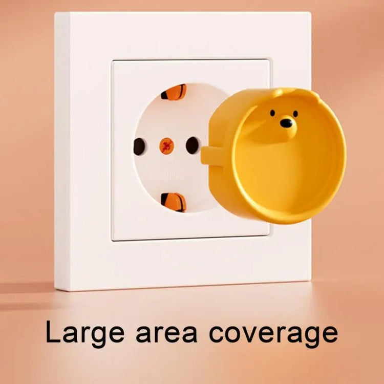 EU Plug Socket Silicone Cover Children Anti-electric Shock and Dustproof Protective Cover(Yellow)