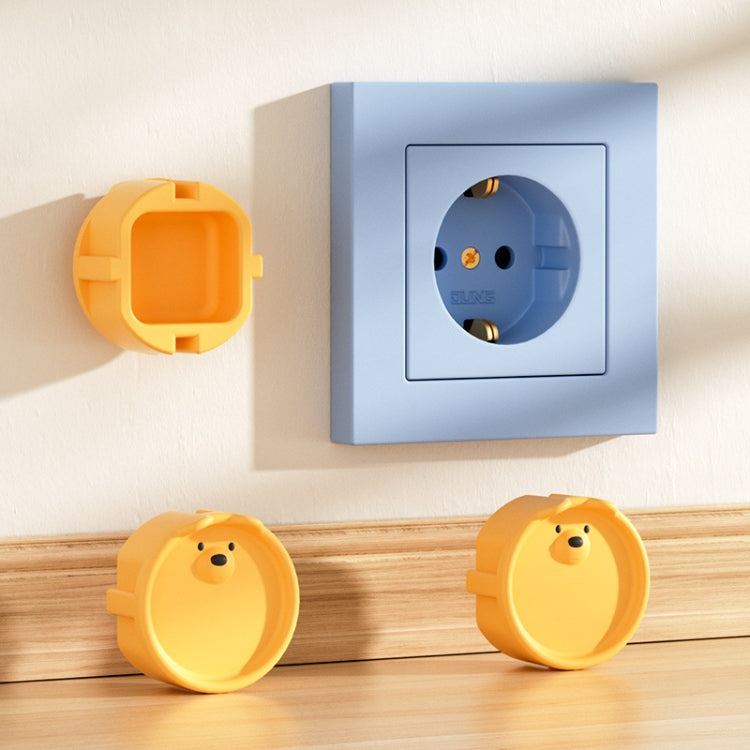 EU Plug Socket Silicone Cover Children Anti-electric Shock and Dustproof Protective Cover(Grey)