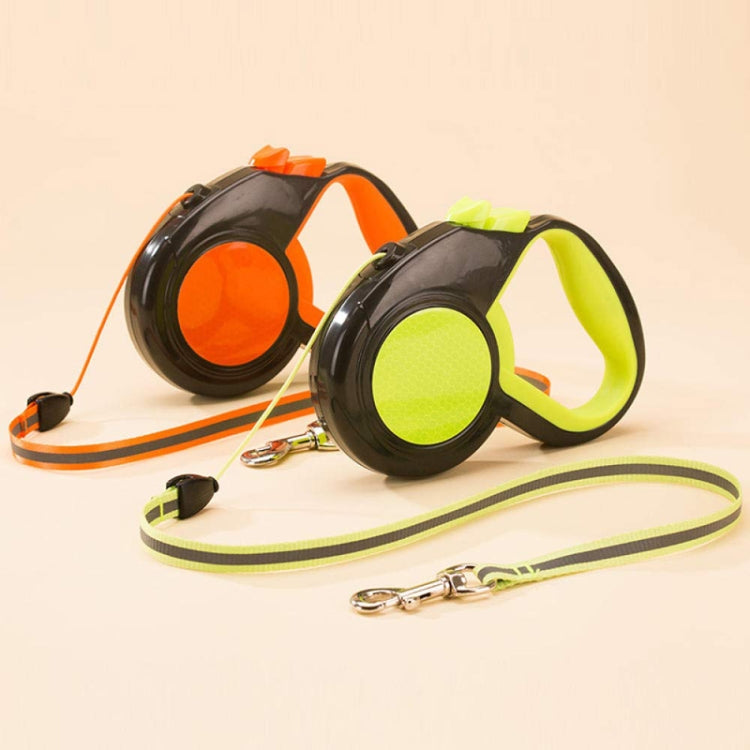 8m Pet Automatic Retractable Towing Leash Night Reflective Dog Walking Tractor(Orange)