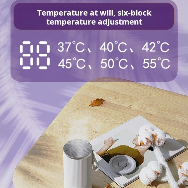 Wireless Milk Warmer Heating Mixing Cup for Coffee / Cereal / Medicine Preparation(White)