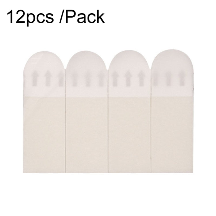 16 x 46mm 12pcs /Pack Strong Stainless Adhesive Removable Sticky Hooks Household Fixing Tearable Backing Stickers