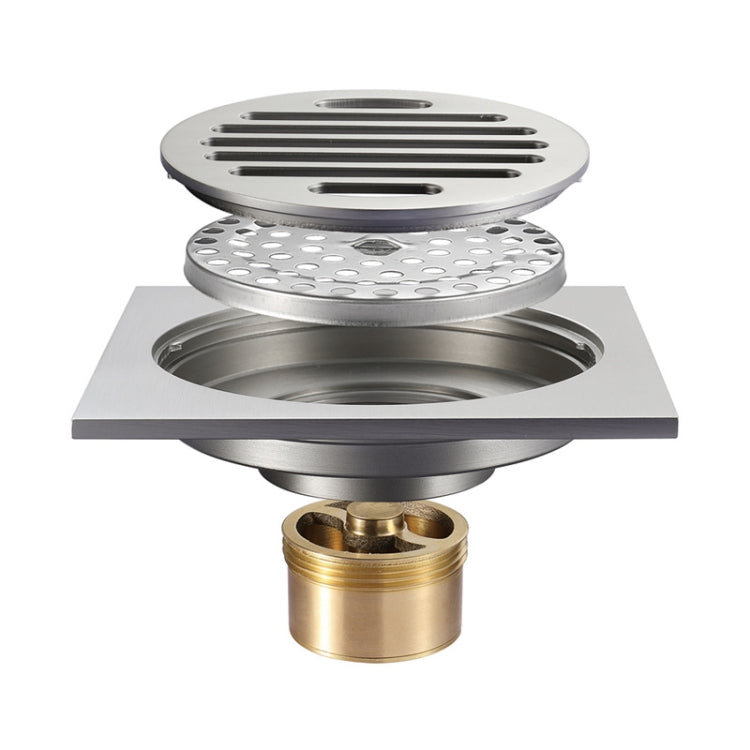 Anti Odor Floor Drain Bathroom Anti-Bug Anti-Reflux Floor Drain(Full Copper Brushed)