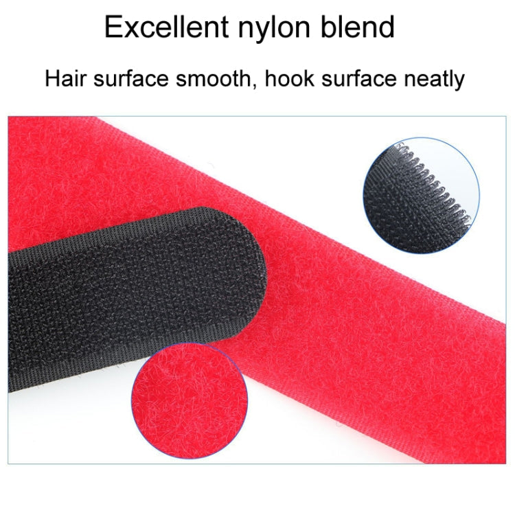 10pcs Nylon Cable Storage Snap Tape Reverse Buckle Type Fixed Packing Strap, Model: Black 25 x 400mm