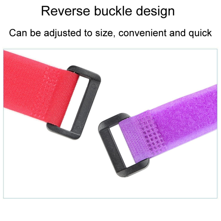 10pcs Nylon Cable Storage Snap Tape Reverse Buckle Type Fixed Packing Strap, Model: Black 25 x 400mm